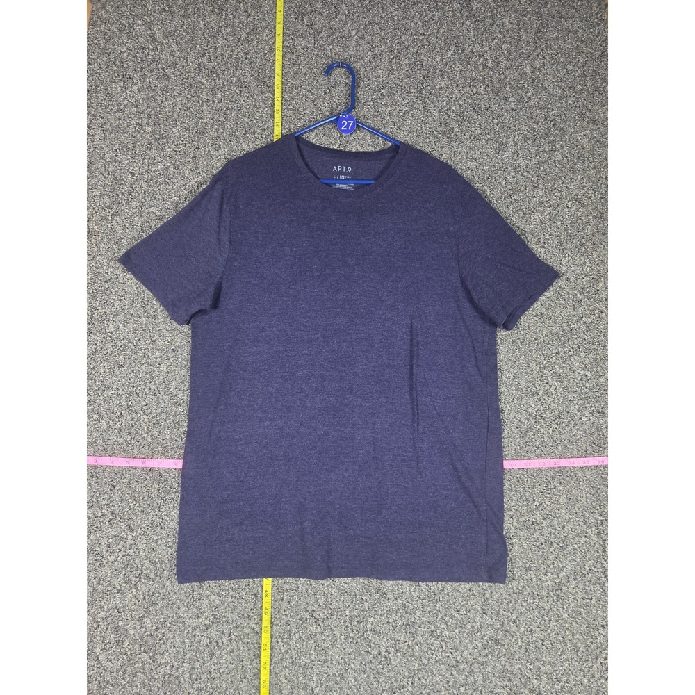 Apt. 9 T-Shirt Mens L Purple Premier Flex Short Sleeve Crew Neck Tee